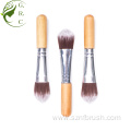 Mini Wood Foundation Makeup Brush Flat Powder